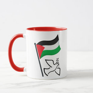 Palästinafahne ف س ط ن Friedenstaube ل Freie Pal Tasse