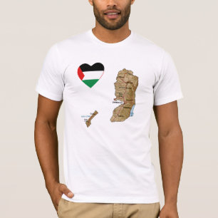 Palästinafahne Herz und T - Shirt