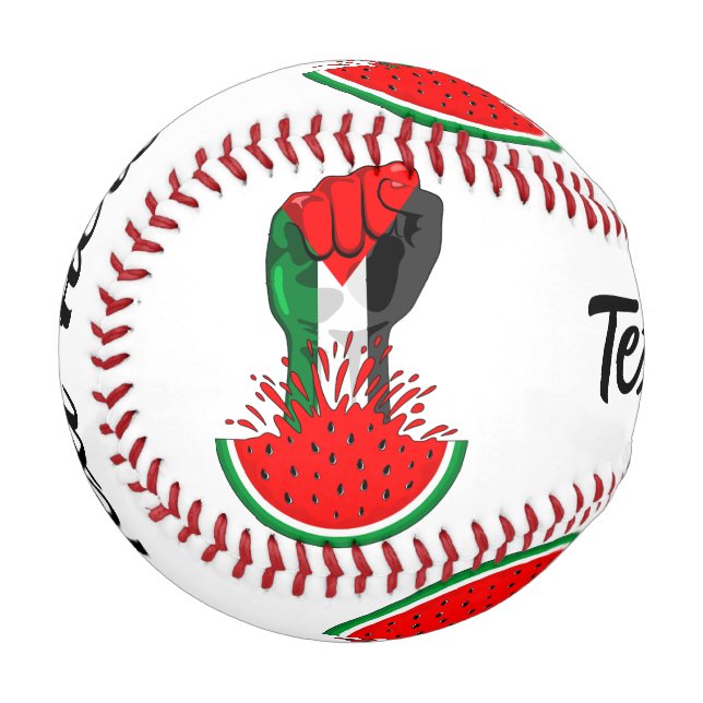Palästinafreiheit fliegt auf Watermelon an Baseball (Vorderseite Links)