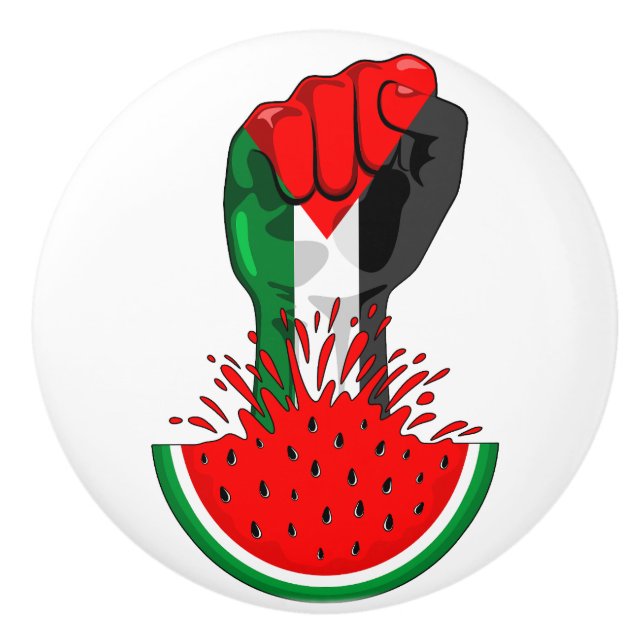 Palästinafreiheit fliegt auf Watermelon an Keramikknauf (Vorderseite)