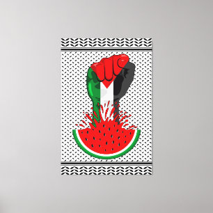 Palästinafreiheit fliegt auf Watermelon an Leinwanddruck