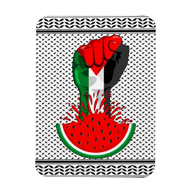 Palästinafreiheit fliegt auf Watermelon an Magnet (Vertikal)
