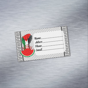 Palästinafreiheit fliegt auf Watermelon an Magnetische Visitenkarte