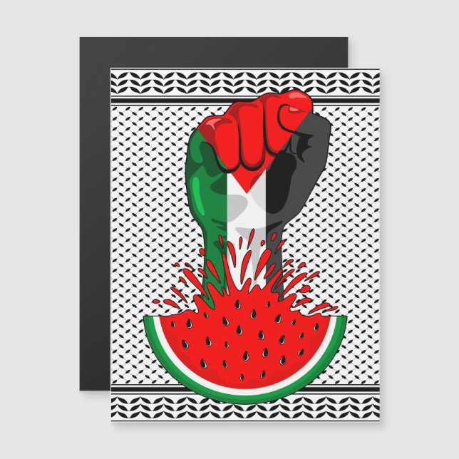Palästinafreiheit fliegt auf Watermelon an Magnetkarte (Vorne/Hinten)