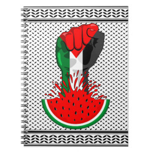 Palästinafreiheit fliegt auf Watermelon an Notizblock