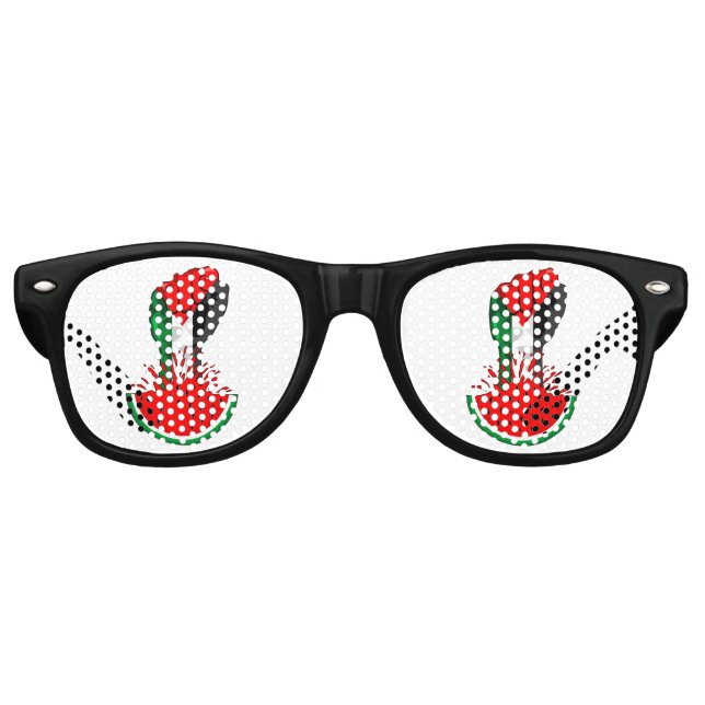 Palästinafreiheit fliegt auf Watermelon an Partybrille (Vorderseite)