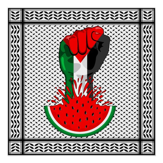 Palästinafreiheit fliegt auf Watermelon an Poster (Vorderseite)