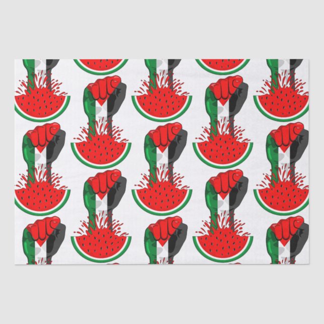Palästinafreiheit fliegt auf Watermelon an Seidenpapier (Vorderseite)
