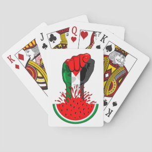 Palästinafreiheit fliegt auf Watermelon an Spielkarten