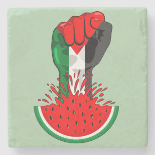 Palästinafreiheit fliegt auf Watermelon an Steinuntersetzer