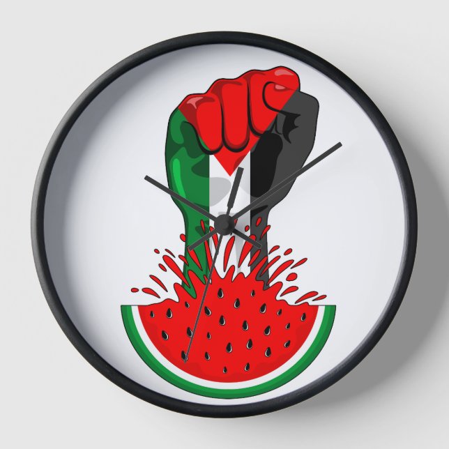 Palästinafreiheit fliegt auf Watermelon an Uhr (Vorderseite)
