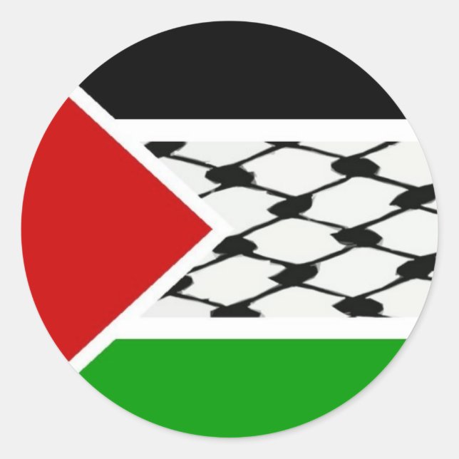 Palästine Keffiyeh Flag Runder Aufkleber (Vorderseite)