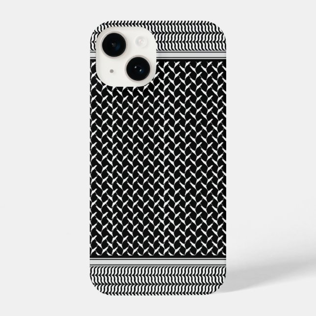 PalästinenserKeffiyeh iPhone 14 Hülle (Rückseite)