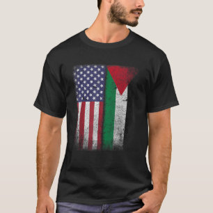 Palästinensische amerikanische Flagge Palästina US T-Shirt