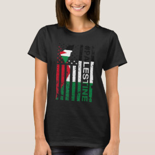 Palästinensische amerikanische Flagge Palästina US T-Shirt
