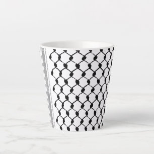 Palästinensische arabische Kufiya-Hatta-Muster Milchtasse
