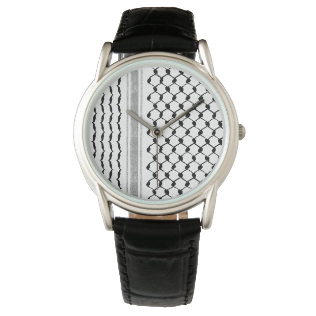 Palästinensische arabische Kufiya-Muster eWatch Armbanduhr (Vorderseite)