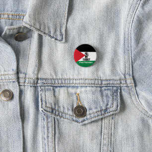 Palästinensische Flagge Arabischer Text Button