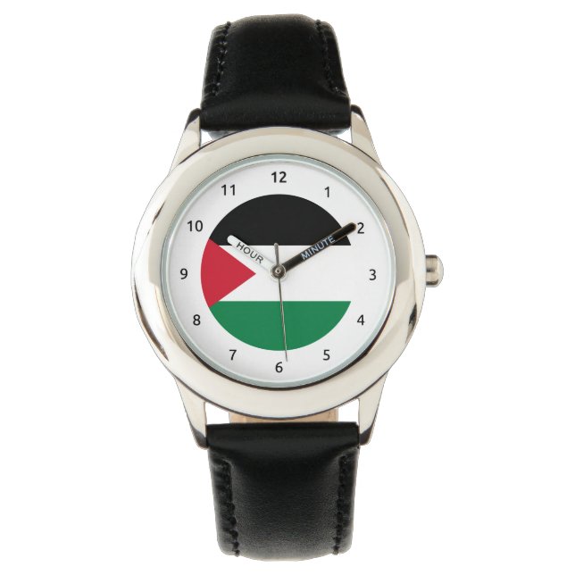 Palästinensische Flagge Armbanduhr (Vorderseite)