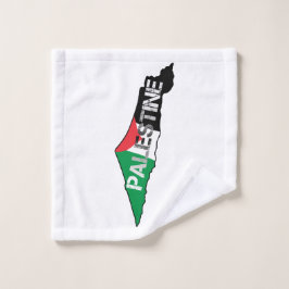 Palästinensische Flagge auf palästinensischer Land Badhandtuch Set