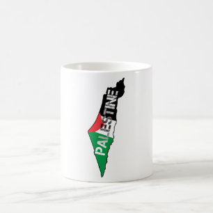 Palästinensische Flagge auf palästinensischer Land Kaffeetasse