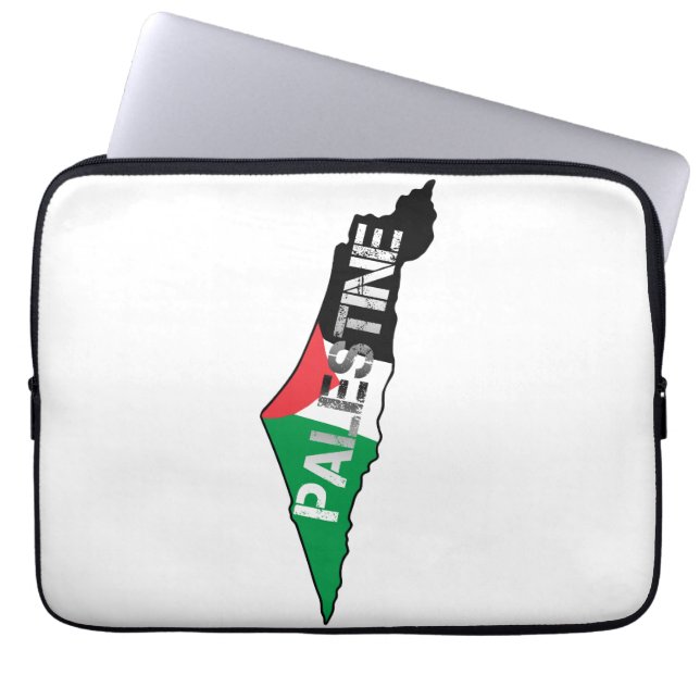 Palästinensische Flagge auf palästinensischer Land Laptopschutzhülle (Vorderseite)