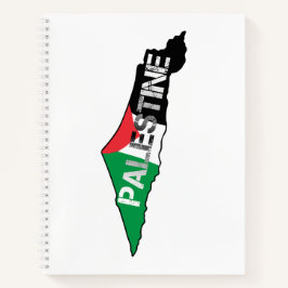 Palästinensische Flagge auf palästinensischer Land Notizbuch