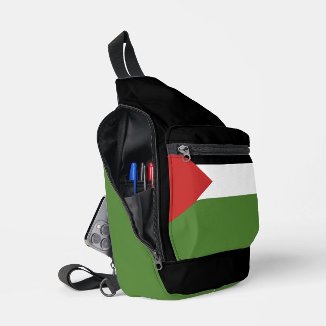 Palästinensische Flagge Crossbody Bag (Offen)