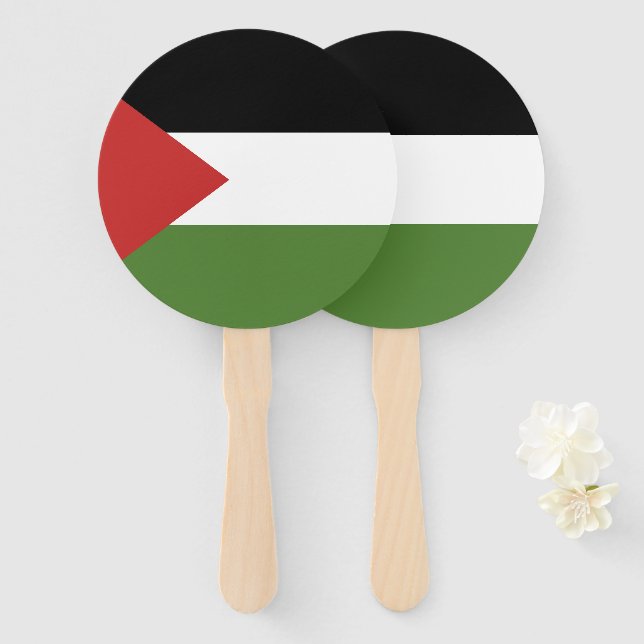 Palästinensische Flagge Fächer (Vorne und Hinten)