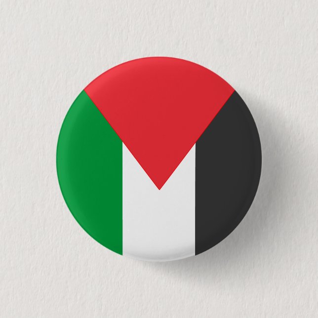 Palästinensische Flagge Freie Palästina angepasst Button (Vorderseite)