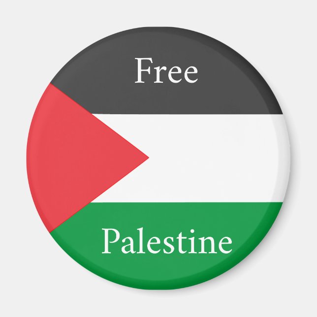 Palästinensische Flagge Freie Palästina angepasst Magnet (Vorne)