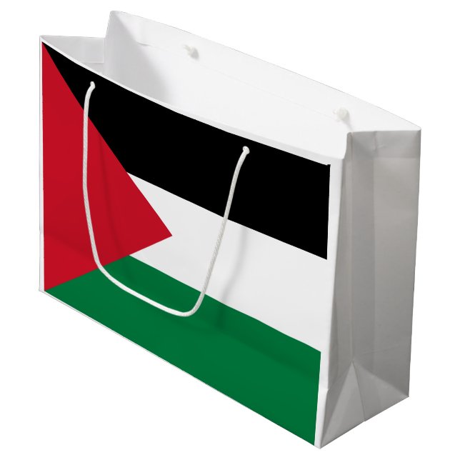 Palästinensische Flagge Große Geschenktüte (Vorderseite Schrägansicht)
