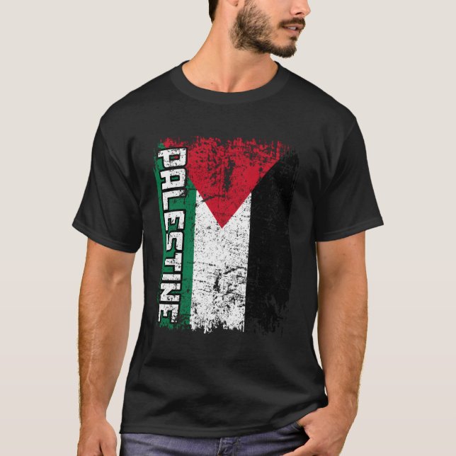 Palästinensische Flagge Großpalästinensische Flagg T-Shirt (Vorderseite)