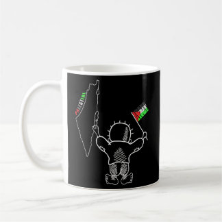 Palästinensische Flagge Karte und Handala Kaffeetasse