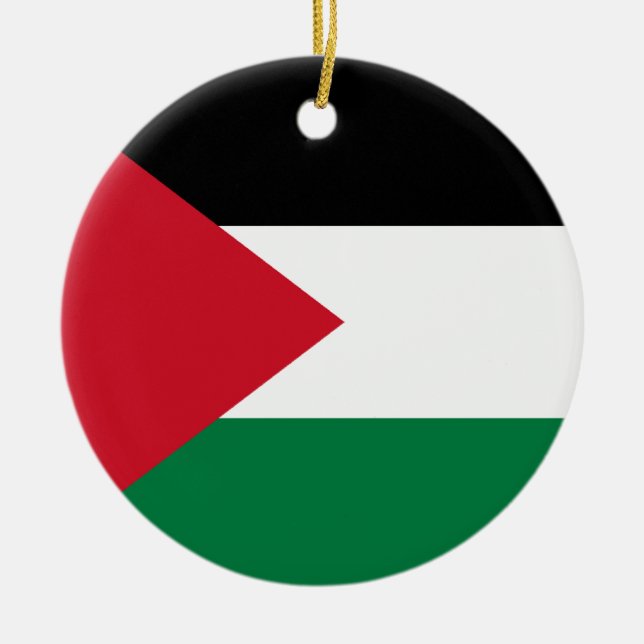 Palästinensische Flagge Keramikornament (Vorne)