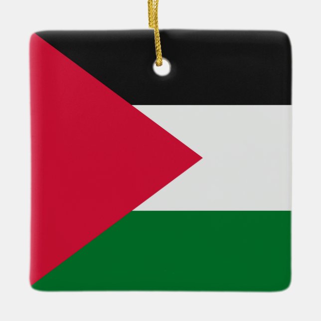 Palästinensische Flagge Keramikornament (Vorderseite)