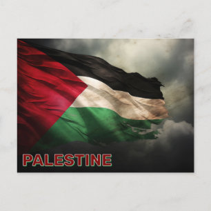 Palästinensische Flagge Postkarte