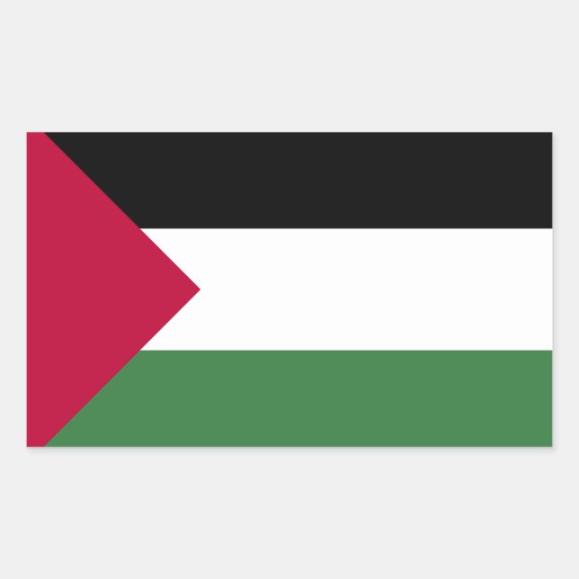 Palästinensische Flagge Rechteckiger Aufkleber (Vorderseite)