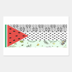 Palästinensische Flagge Rechteckiger Aufkleber