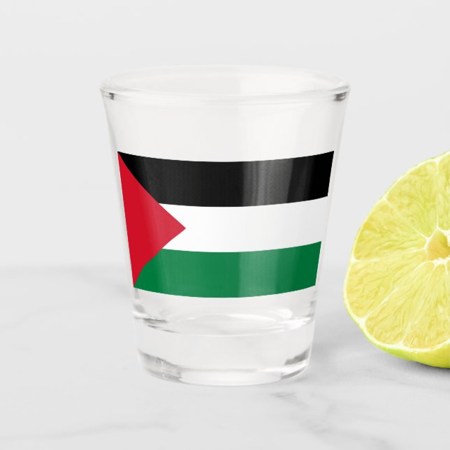 Palästinensische Flagge Schnapsglas (Vorderseite)