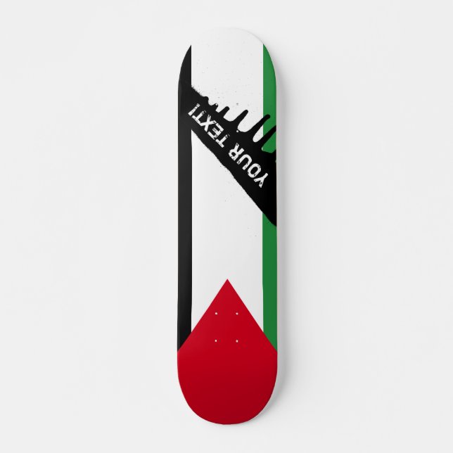 Palästinensische Flagge Skateboard (Vorne)