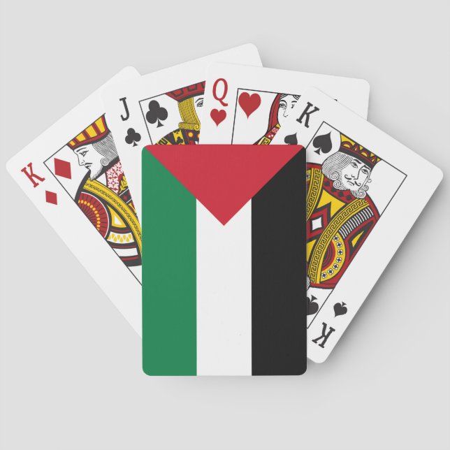 Palästinensische Flagge spielt Karten Spielkarten (Rückseite)