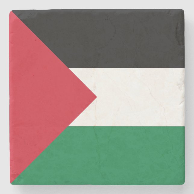 Palästinensische Flagge Steinuntersetzer (Vorderseite)