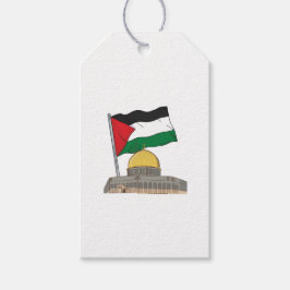 Palästinensische Flagge über der Kuppel der Rockmo Geschenkanhänger
