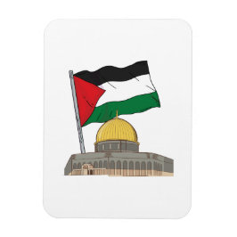 Palästinensische Flagge über der Kuppel der Rockmo Magnet
