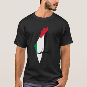 Palästinensische Flagge und Karte T-Shirt