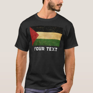 Palästinensische Flagge Vintage anpassen T-Shirt