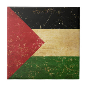 Palästinensische Flagge Vintage-Keramikfliese Fliese