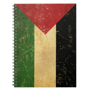 Palästinensische Flagge Vintage-Notizbuch Notizblock