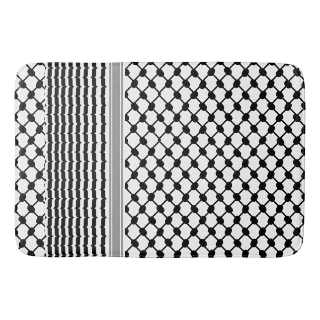 Palästinensische Hatta Keffiyeh Kufiya Folk (2 Mus Badematte (Vorderseite)